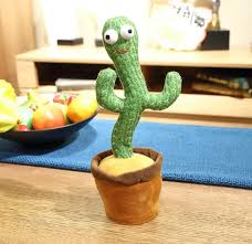 Dancing Cactus Plush Toy Doll Electronic Recording Shake with Song Funny Gift US