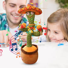 Dancing Cactus Plush Toy Doll Electronic Recording Shake with Song Funny Gift US