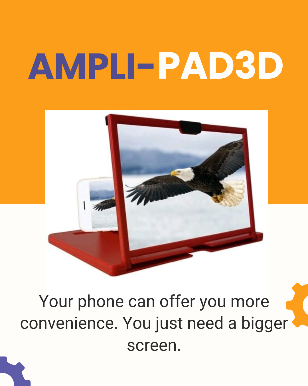 3D SCREEN AMPLIFIER FOR CELL PHONES